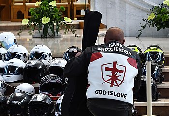 Do Sanktuarium Bożego Miłosierdzia w Łagiewnikach dotarli motocykliści