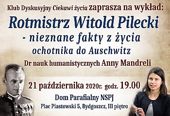 Wykład dr Anny Mandreli na temat Witolda Pileckiego [ZAPROSZENIE]