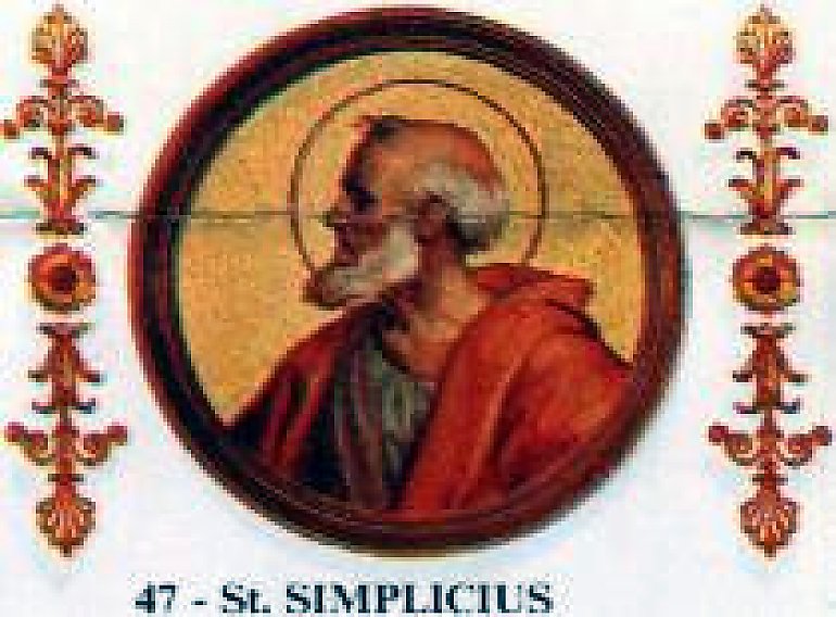 Święty Symplicjusz I, papież - patron dnia (10.03)